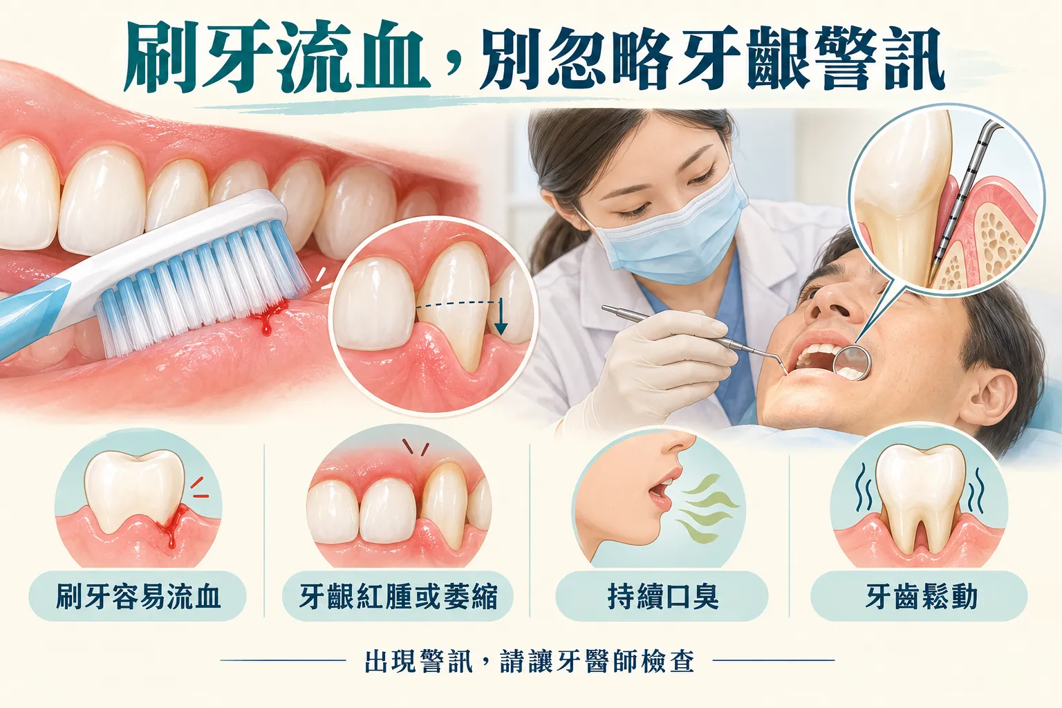 刷牙流血是牙周病嗎？牙周病警訊